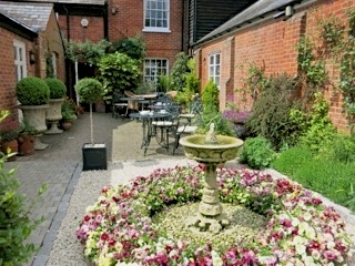Sunny cafe garden